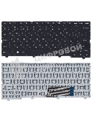 Клавиатура для ноутбука Lenovo IdeaPad 100S-11IBY черная без рамки