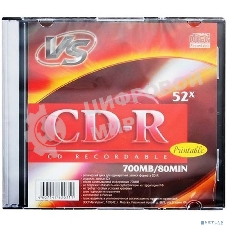 Диск CD-R VS (PERFEO)700 Mb, 52x, Slim Case (5), Printable (5/200)
