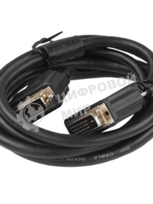 Кабель DVI-D dual link Cablexpert CC-DVI2L-BK-6, 25M/25M, 1.8м, CCS, черный, экран, феррит.кольца, пакет