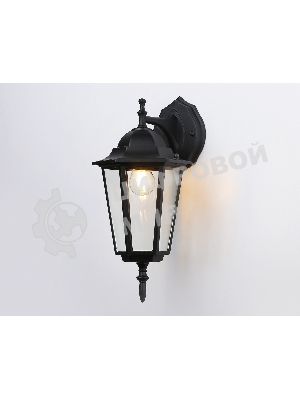 Уличный настенный светильник Ambrella light ST2018 BK/CL черный/прозрачный IP54 E27 max 40W 360*150*210