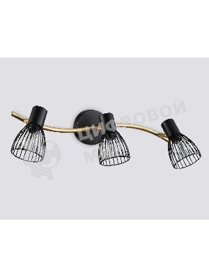 Светильник Ambrella light TR8661/3 BK/GD черный/золото E14/3 max 60W 550*100*170