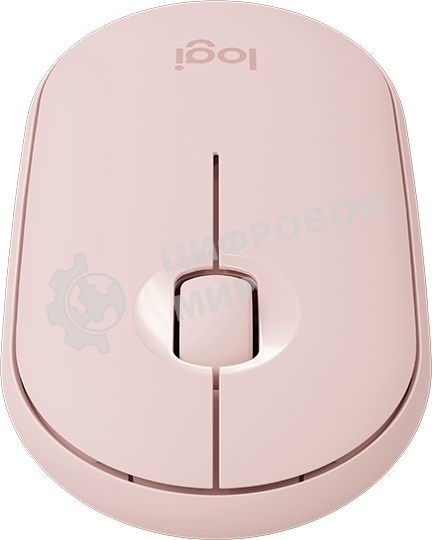 Мышь беспроводная Logitech Pebble M350 розовый, 1000 dpi, радиоканал, Bluetooth, USB, кнопки - 3