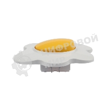 Выключатель двухклавишный Kranz HAPPY Яичница скрытой установки, желтый/белый