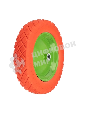 Колесо полиуретановое Сибртех 4.80/4-8, длина оси 90мм, подшипник 20 мм