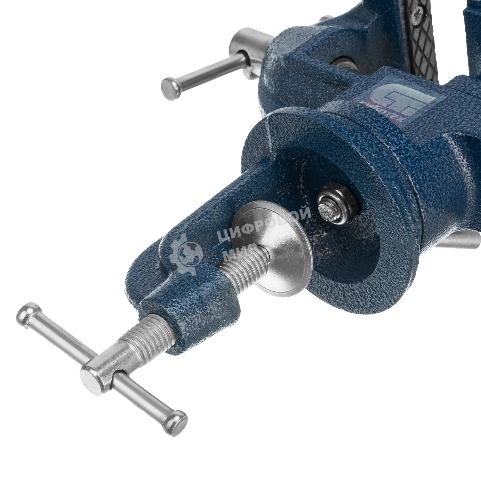 Тиски слесарные Сибртех, настольные, поворотные, ширина рабочих губок 50 мм, наковальня