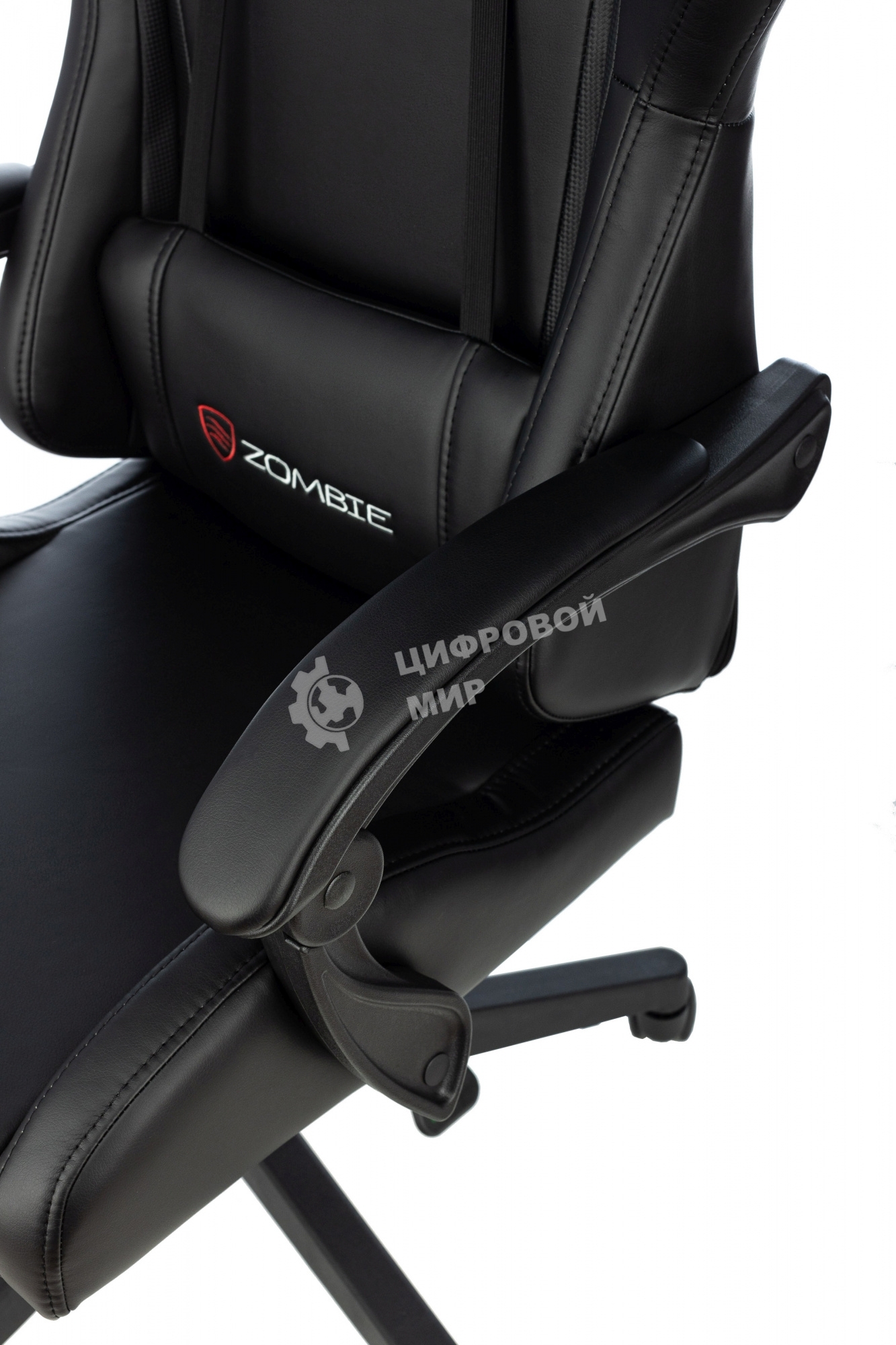 Кресло игровое Бюрократ Zombie GAME TETRA черный/карбон эко.кожа крестов. пластик
