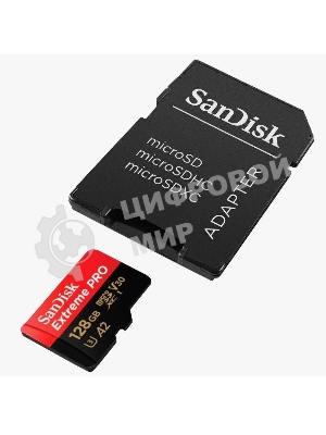Флеш карта/SanDisk/Extreme Pro SDSQXCD-128G-GN6MA/microSDXC/128 ГБ/A2, U3, V30/200 МБ/с