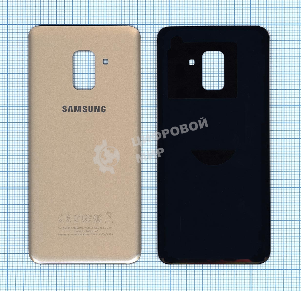 Задняя крышка для Samsung Galaxy A8 (2018) SM-A530F золотой