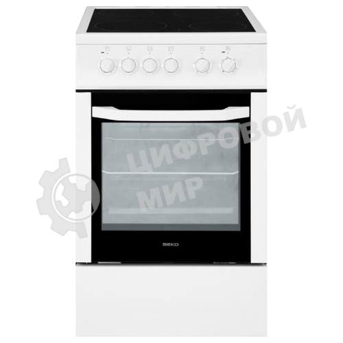 Плита электрическая Beko FFSS57000W белый, конфорок 4 электрических, духовка 60 л, 50 см x 85 см x 60 см