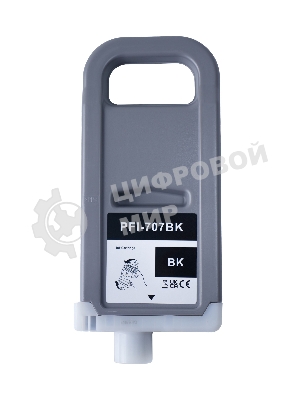 Картридж струйный Sakura 9821B001 (PFI-707BK) для Canon, черный, 700 мл.