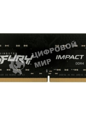 Оперативная память Kingston Fury Impact, DDR4, 16GB (2x8GB), 3200MHz, CL20, SO-DIMM