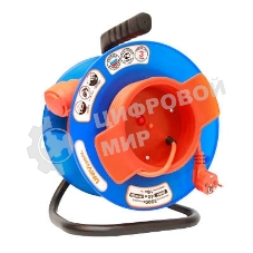 Удлинитель на катушке 1х40 м с заземл. 16А IP54 У10-027 термо ПВС 3х1 розетки с защ. крышкой UNIVersal 1678