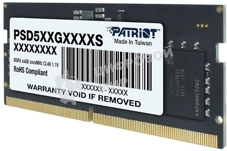 Оперативная память Patriot, DDR5, 32GB (1x32 GB), 4800 MHz, CL40 SO-DIMM