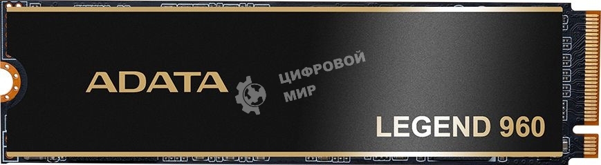 Накопитель SSD ADATA LEGEND 960, 1Tb, PCIe 4.0 x4, M.2 2280, NVMe, R/W 7400/6000, с радиатором
