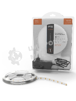 Лента светодиодная Basic в комплекте Gauss 12V 6W/m 600lm/m 3000K IP65 LED 5m 1/50