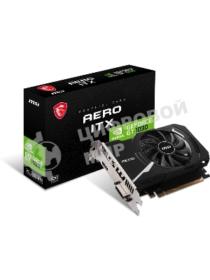 Видеокарта MSI GT 1030 AERO ITX 4GD4 OC Nvidia GT 1030 4Gb, DDR4, PCI-E 3.0, HDMIx1 DVIx1 HDCP