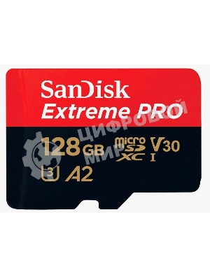 Флеш карта/SanDisk/Extreme Pro SDSQXCD-128G-GN6MA/microSDXC/128 ГБ/A2, U3, V30/200 МБ/с