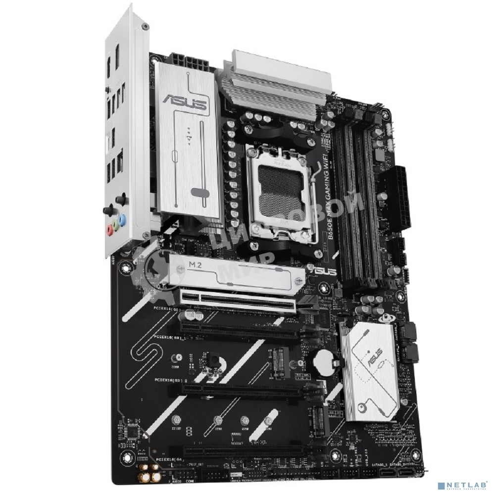 Материнская плата ASUS B650E MAX GAMING WIFI, AM5, AMD B650, 4xDDR5, 4xSATA, 3xM.2, 1xPCIe 5.0 x16, 1xPCIe 4.0 x16, 2xPCIe 3.0 x1, 1xDP, 1xHDMI, 1x2.5Gb LAN, Wi-Fi 6E, Bluetooth 5.3, 4xUSB-A 10Gbps, 1xUSB-C 10Gbps, 2xUSB-A 5Gbps, 2xUSB-A 2.0, 3x3.5 мм, 7.