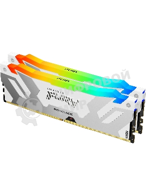 Оперативная память Kingston Fury Renegade, DDR5, 32Gb (2x16Gb), 7600MHz, CL38, DIMM, радиатор, RGB, белый