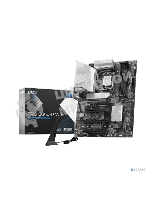 Материнская плата MSI PRO B860-P WIFI, LGA 1851, Intel B860, 4xDDR5, 4xSATA, 3xM.2, 1xPCIe 5.0 x16, 1xPCIe 4.0 x4, 2xPCIe 4.0 x1, 1xHDMI, 1xDP, 1xUSB-C, 1x 5Gb LAN, 2xUSB-A 3.2 Gen 2, 2xUSB-A 3.2 Gen 1, 4xUSB-A 2.0, 3x3.5 мм, 7.1, Wi-Fi 7, ATX