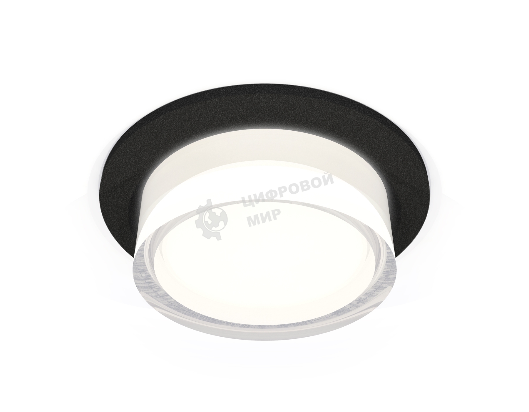 Комплект встраиваемого светильника Ambrella light XC6513063 SBK/FR/CL черный песок/белый матовый/прозрачный MR16 GU5.3 (C6513, N6241)