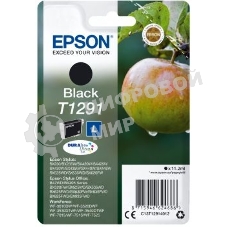 Картридж струйный Epson T1291 (C13T12914012/C13T12914011/C13T12914010) черный (11.2 мл) для SX420W/SX425W/SX525WD/SX620FW/BX305FV/BX305F/BX320FW/BX525WD/BX625FWD
