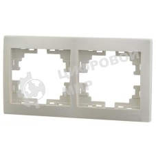 Рамка 2-м Мира горизонт. крем. Lezard 701-0300-147