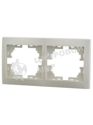 Рамка 2-м Мира горизонт. крем. Lezard 701-0300-147