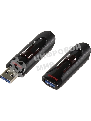 Флешка USB Sandisk CZ600 Cruzer Glide (SDCZ600-064G-G35), 64Gb, USB 3.0, R/W 10/20, черный
