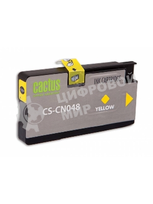Картридж струйный Cactus CS-CN048 №951XL желтый (26 мл) для HP OfficeJet 251dw Pro, 276dw Pro, 8100 Pro, 8100e, 8600 Pro (N911a), 8600 Pro Plus (N911g), 8610 Pro (A7F64A), 8615 Pro, 8616 Pro, 8620 Pro