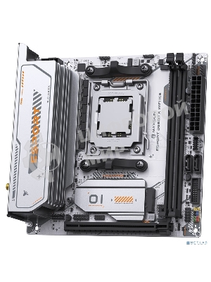 Материнская плата MAXSUN MS-eSport B650ITX WIFI ICE, AM5, AMD B650, 2xDDR5, 2xSATA, 2xM.2, 1xPCIe 5.0 x16, 1xHDMI 1.4, 1xDP, 1x2.5Gb LAN, Wi-Fi 6, Bluetooth 5.2, 2xUSB-A 5Gbps, 4xUSB-A 2.0, 3x3.5 мм, 7.1, Mini-ITX