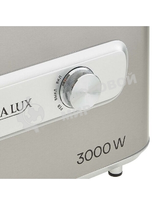 Мясорубка электрическая DELTA LUX DE-603M серый, 3000 Вт, 2.2 кг/мин, реверс, защита от перегрузки, насадки - 5
