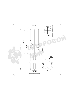 Подвесной светодиодный светильник Ambrella light LH11026/3 BK/SM черный/дымчатый 40W 3000K D380*1720