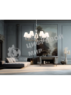 Люстра Ambrella light LH75256/7 SN/FR сатин никель/белый матовый E14*7 max 40W D860*520