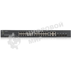 Коммутатор Zyxel GS1920-24v2 Hybrid Smart switch Zyxel Nebula Flex, 24xGE, 4xCombo (SFP/RJ-45), silent (fanless), Standalone/cloud management