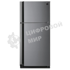 Холодильник Sharp SJXE55PMSL серебристый двухкамерный 388/148 л морозилка сверху