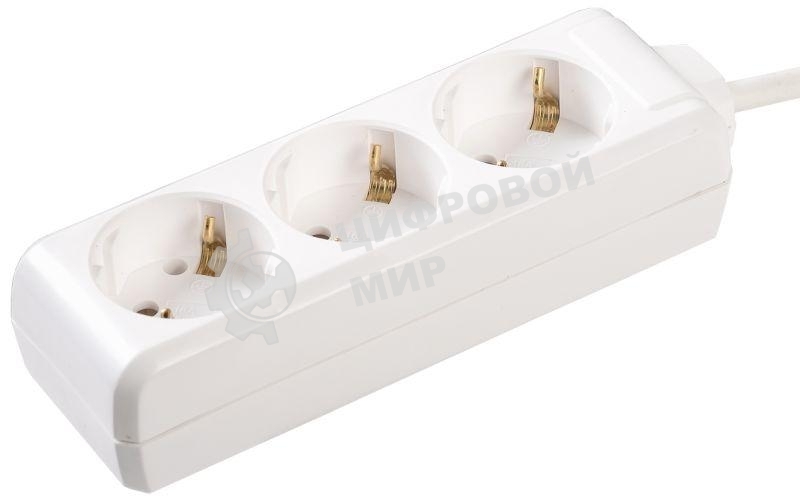 Удлинитель IEK WYP10-16-03-01-Z-17 У03 3 места 2 Р + P Е/1,5 метра 3х1 мм2 16А/250В IEK