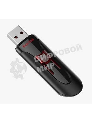 Флешка USB Sandisk CZ600 Cruzer Glide (SDCZ600-064G-G35), 64Gb, USB 3.0, R/W 10/20, черный