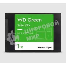 Накопитель SSD WD Green WDS100T3G0A, 1000Gb, SATA III, 2.5