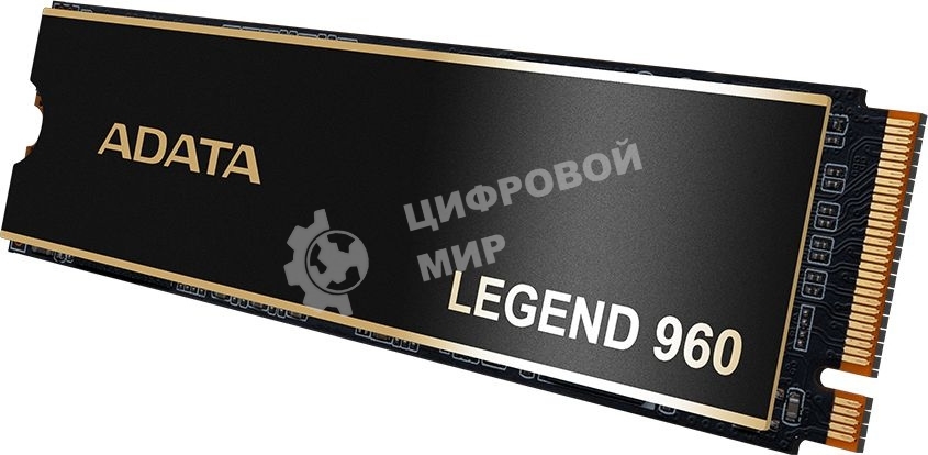Накопитель SSD ADATA LEGEND 960, 1Tb, PCIe 4.0 x4, M.2 2280, NVMe, R/W 7400/6000, с радиатором
