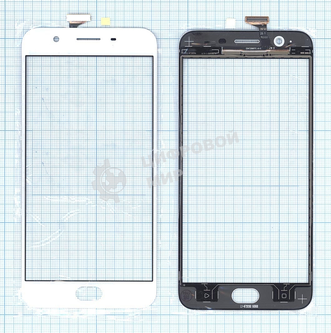 Сенсорное стекло (тачскрин) для OPPO A59S, белое