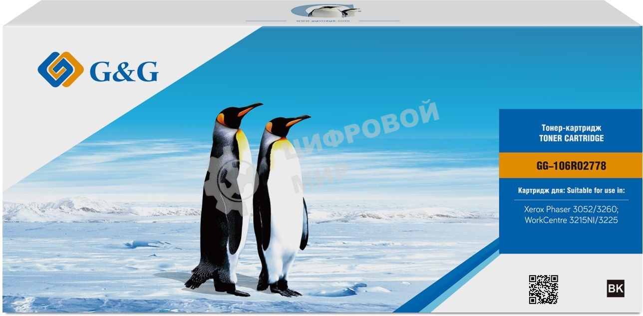 Картридж лазерный G&G GG-106R02778 черный (3000стр.) для Xerox Phaser 3052/3260/WC 3215/3225