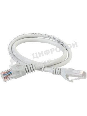 Коммутационный шнур ITK PC01-C5EU-02M (патч-корд), кат.5Е UTP, 0,2м, серый
