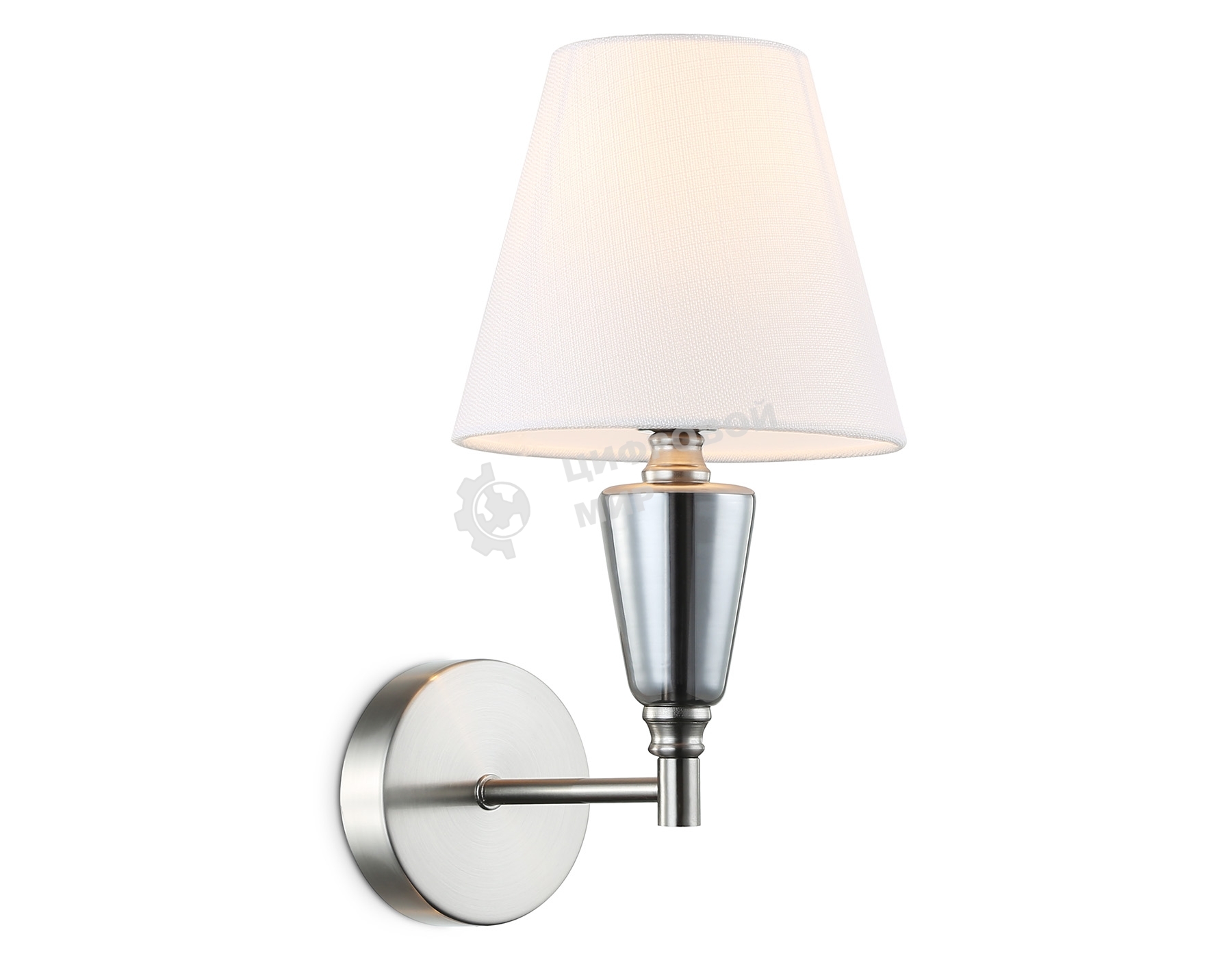 Настенный светильник Ambrella light LH75259 SN/FR сатин никель/белый матовый E14 max 40W 210*160*325