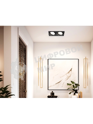 Светильник Ambrella light TN52235/2 BK черный IP20 GX53/2 220*110*44