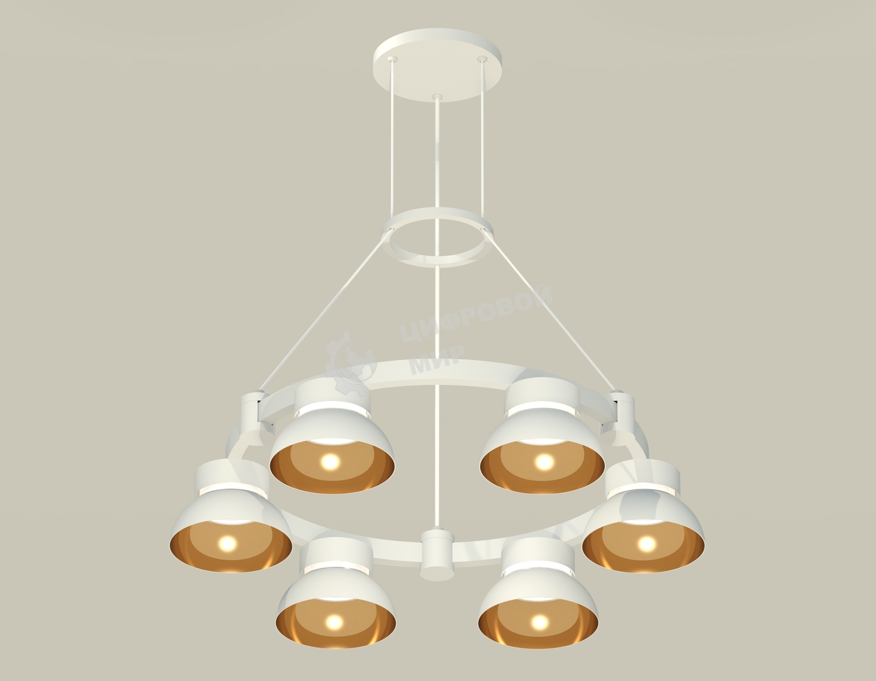 Светильник Ambrella light XR92031002/6 SWH/PYG/CL белый песок/золото желтое полированное/прозрачный GX53 (A9203, C9231, N8144)