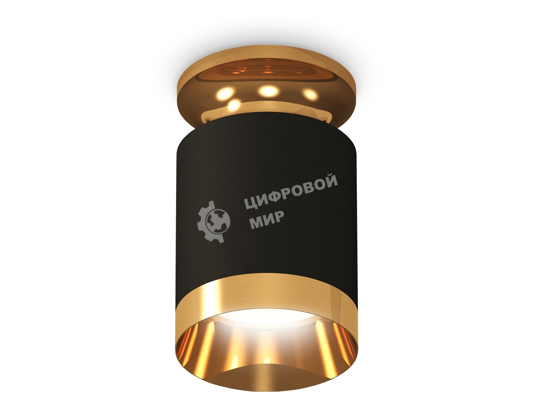 Светильник Ambrella Light XS6302160 SBK/PYG черный песок/золото желтое полированное MR16 GU5.3 (N6905, C6302, N6134)