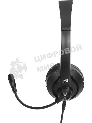 Гарнитура Oklick HS-M500 чёрный, проводная, USB