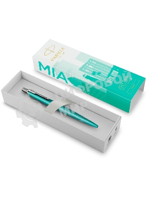 Ручка шариковая Parker Jotter Miami K179 (2221602) бирюзовый M син. черн. подар.кор.