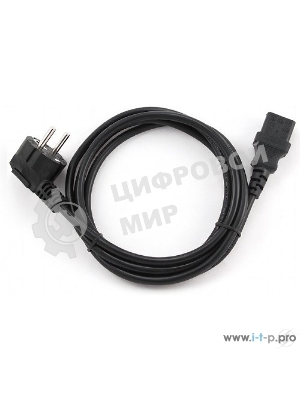 Кабель питания Cablexpert PC-186-1-10M, 10м, Schuko- C13, 3x1кв.мм, черный, с заземлением, пакет